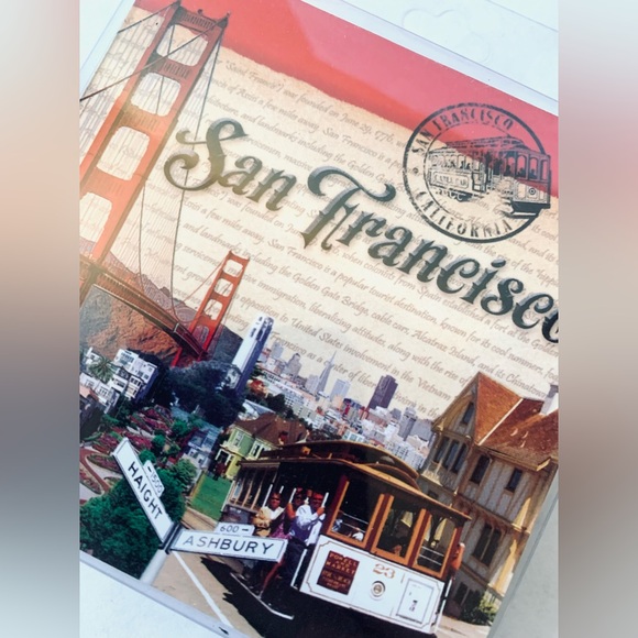 Set 4 Golden Gate Bridge Haight Ashbury Coit Coasters San Francisco cable car - Picture 3 of 3